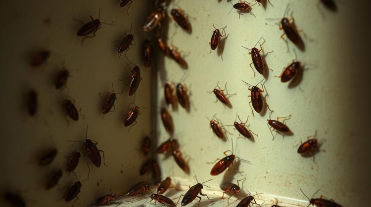 Live cockroaches visible during daytime in Hyderabad home