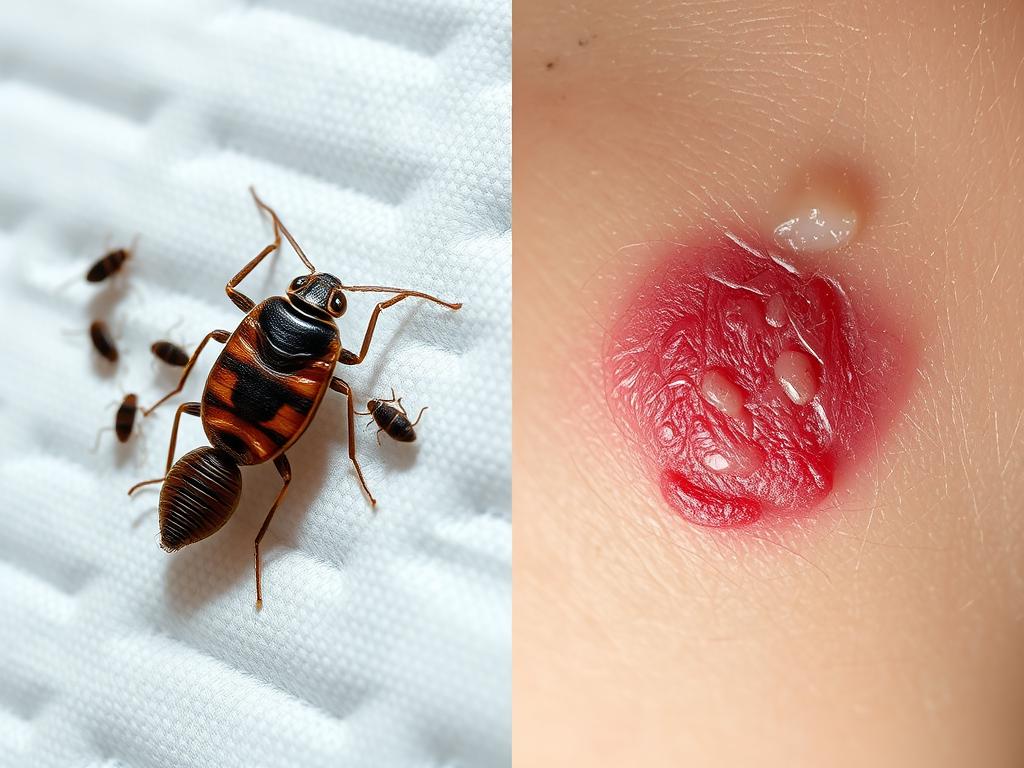 Close-up of bed bugs and bites on skin in Hyderabad home