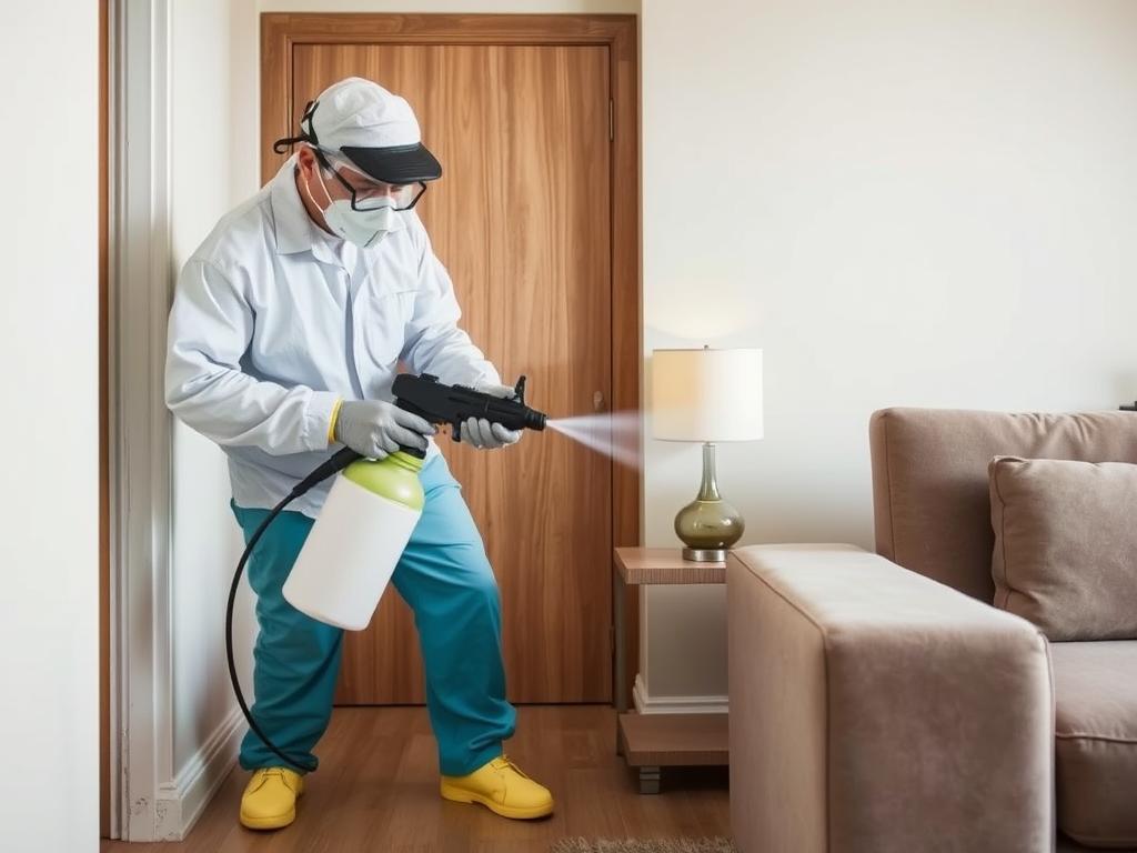 Odorless chemical spraying for bed bugs in Hyderabad apartment