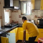Odourless gel treatment for cockroach control in a residential kitchen.